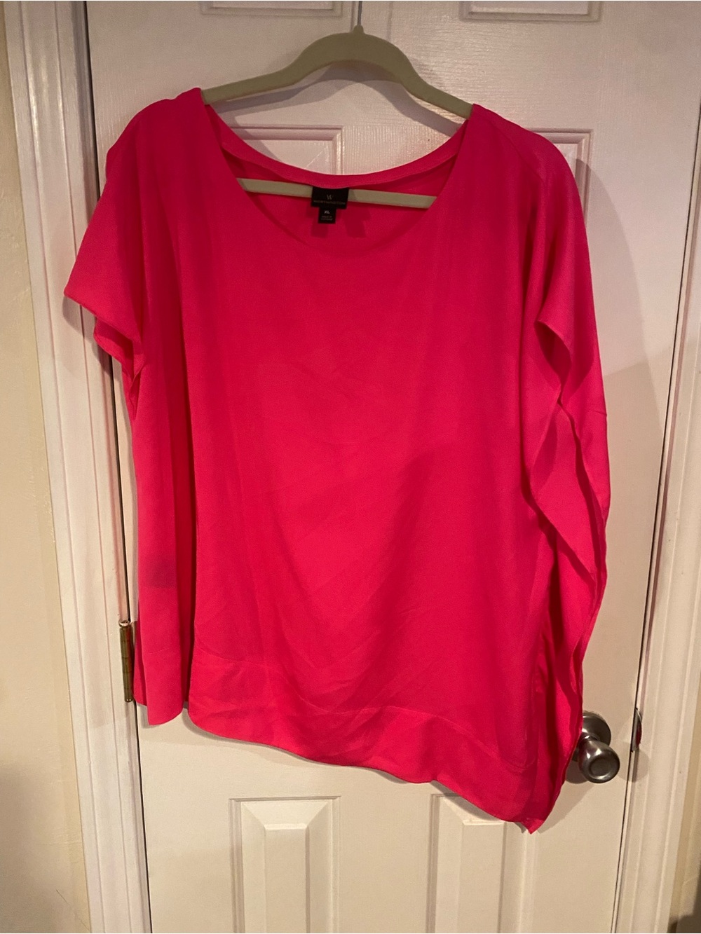 Worthington Hot Pink Asymmetrical Women's Tunic Top